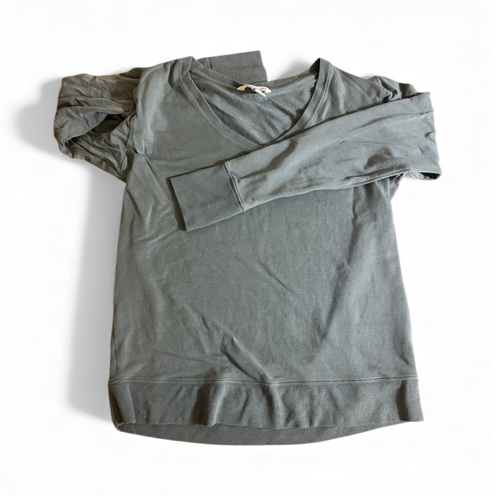 Athleta Sunrise Sweatshirt M tall greenish gray